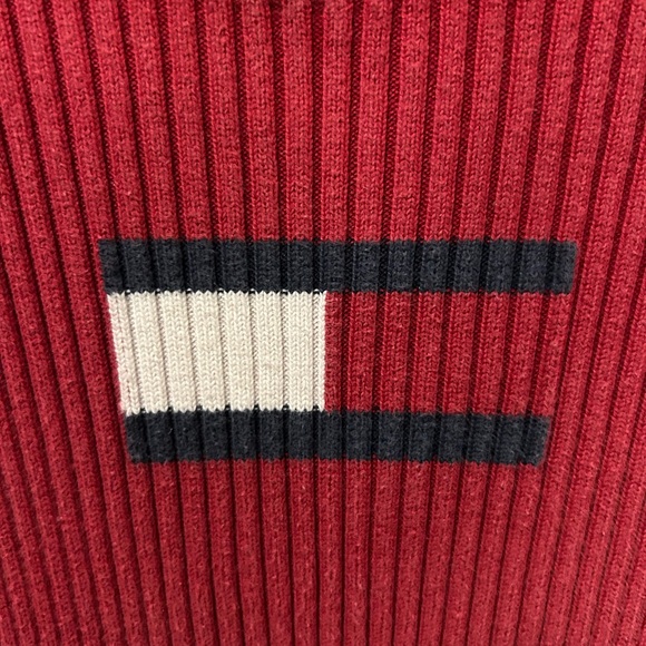 Tommy Hilfiger Red Ribbed Knit Top - Picture 5 of 5
